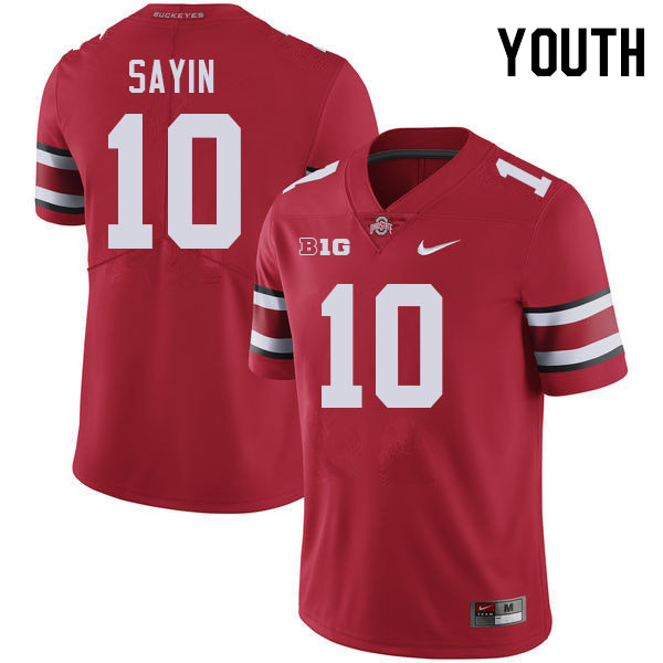 Ohio State Buckeyes Julian Sayin Youth #10 Authentic Red College Football Jersey 2404LHRT7